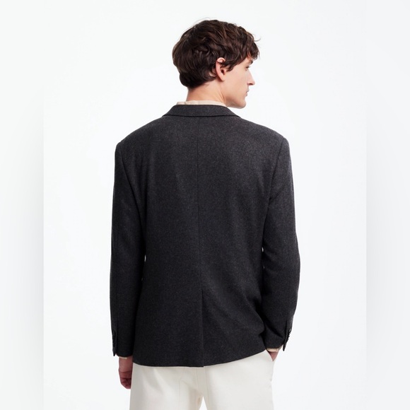 NWOT Madewell Roebling Two-Button Blazer in Italian Fabric 40R -Heather Charcoal - Picture 7 of 11